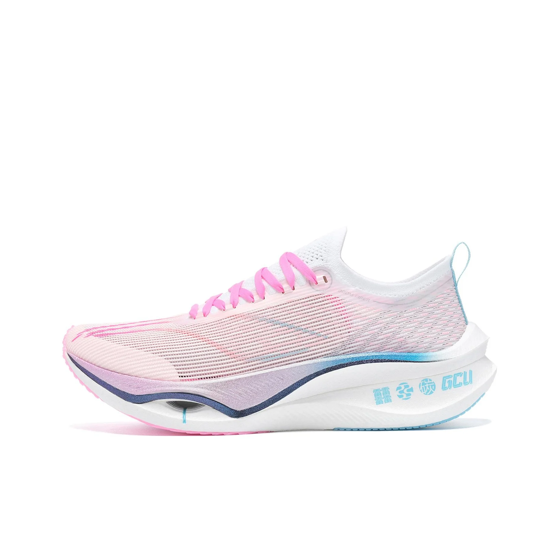 Li Ning Feidian 3 Ultra Tin Horse Cushioning Slip Resistant Abrasion Resistant Low top Running Shoes Unisex Pink Blue ARMT033-3