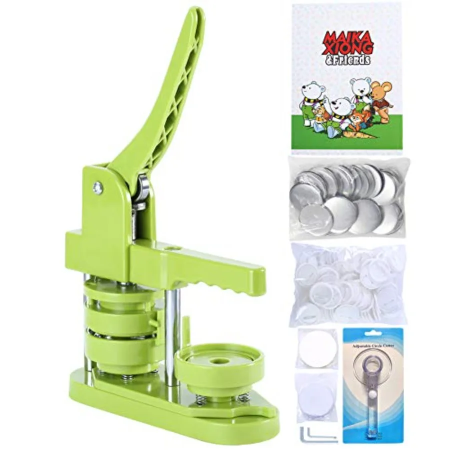 

Button Maker Machine 58mm - 3rd Gen Installation-Free 58mm(2.25in) DIY Pin Badge Button Maker Press Machine Badge Punch Press w