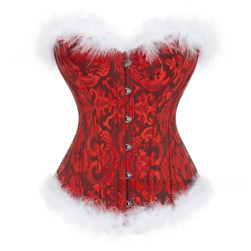

Christmas Cosets Santa Costume for Women Christmas Outfits Sexy Lace Up Corset Bustier Naughty Christmas Costumes