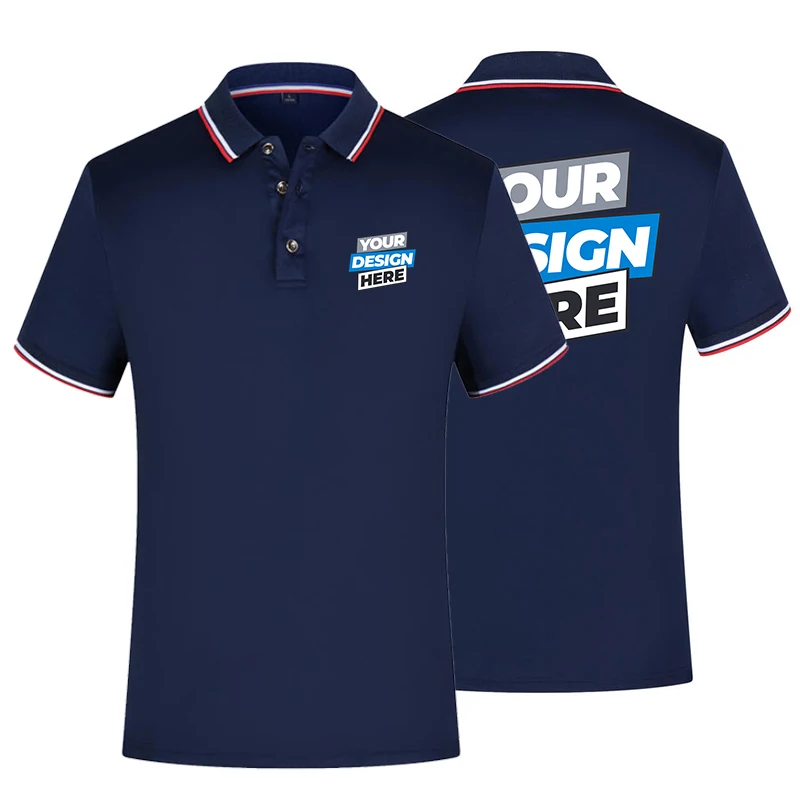 Custom Uniform Company Group Team Shirt Print Photo/Logo Unisex Solid Color Short Sleeve O neck  Shirts For Women and Men