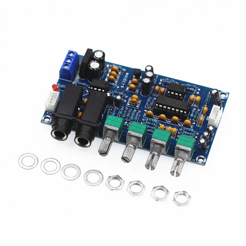 1PCS PT2399 Dual AC12 Microphone Amplifier BoardV Digital Karaoke Reverberation Board