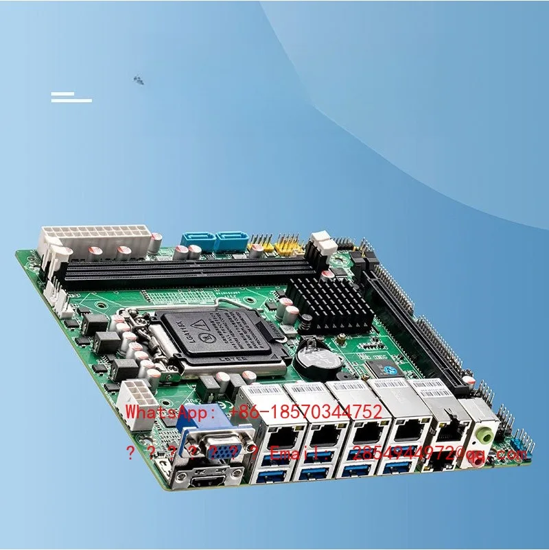 Industrial Computer Desktop Small Main Board H270-6 Gigabit Multi-network Port 1151 Pins Industrial Computer Main Board 17x17