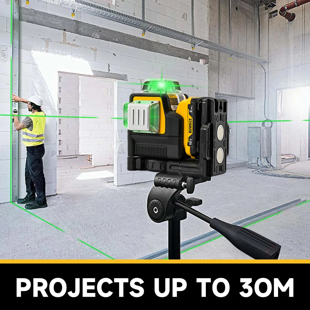 DEWALT DW089LG 12V Laser Level  12 Lines 3 Sides*360 Degree Self-Leveling Horizontal And Vertical Cross Line Construction Tools