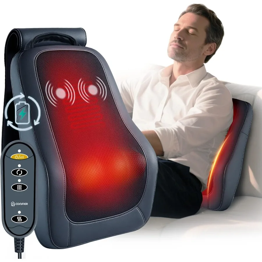 

Cordless Back Massager with HeatVibration and Shiatsu Neck Back Massager for Pain Relief Deep Tissue Rechargeable Nekc Shoulder
