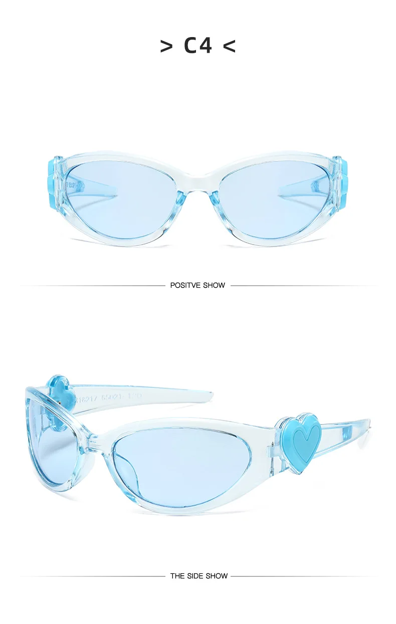 Ovale Y2K-Sonnenbrille für Damen, lustig, Vintage, 2025, Brillen, Damenmode, Persönlichkeit, Sonnenbrille, weiblich, Lentes – Detail 8