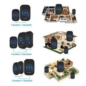 Fuers Wireless Bell DwaterProof Water Water Kit Welcome Carrion House Beetle Smart 32 Music Melodies Sound and LED 10 Main Sales Wireless Belling Waterproof - №8