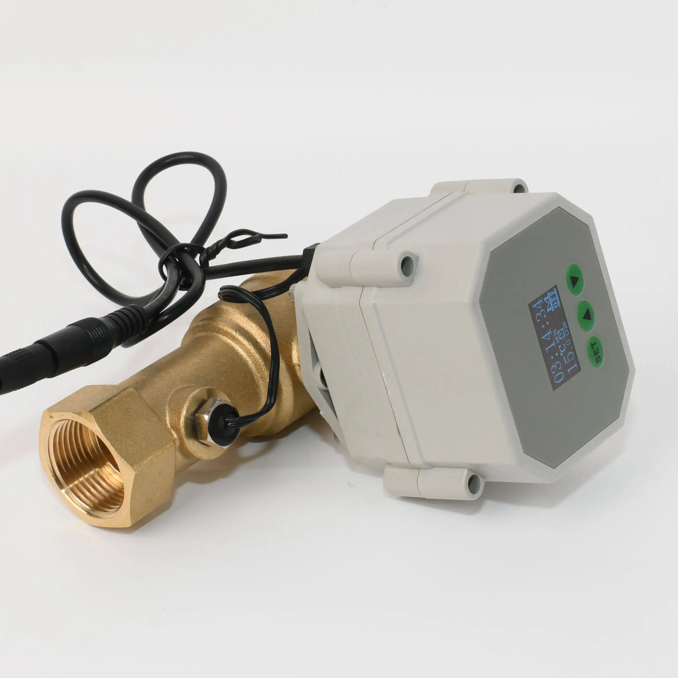 20253/4" 스테인리스 스틸 전동 볼 밸브 자동 배수 밸브 (타이머 포함)