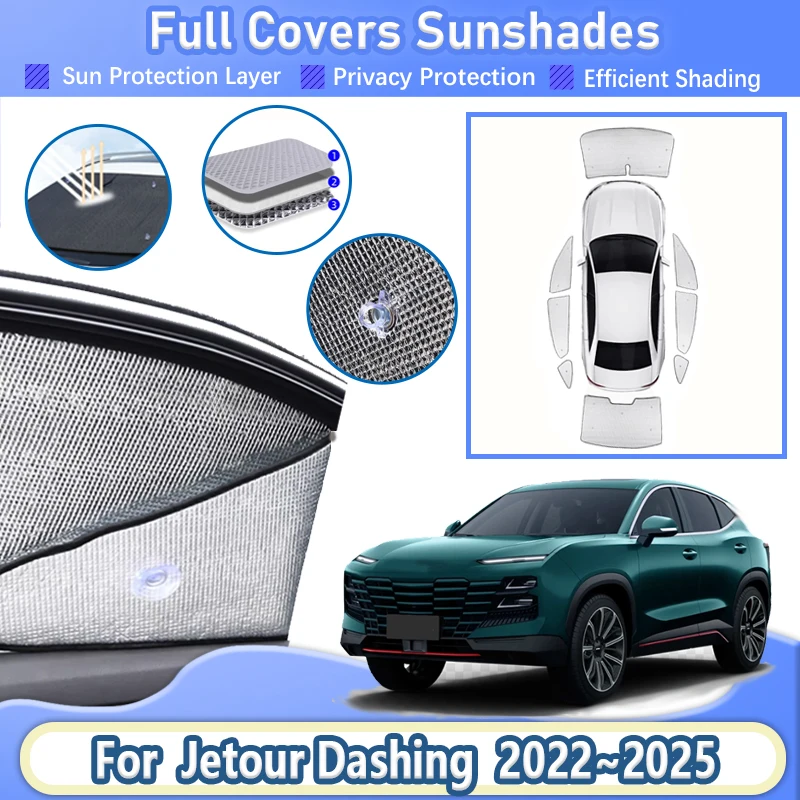 For Jetour Dashing Soueast S06 Accessories 2022 2023 2024 2025 Car Sun Visor UV Protection Reflector Auto Curtain Sunshade Tools