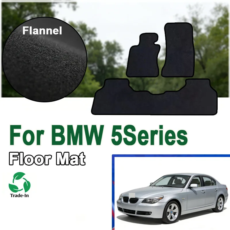 

Flannel "Car Floor Mats Carpet Rugs For BMW 5Series Standard(E60)2006-2010 Anti-slip Stylish Odorless Flame retardant