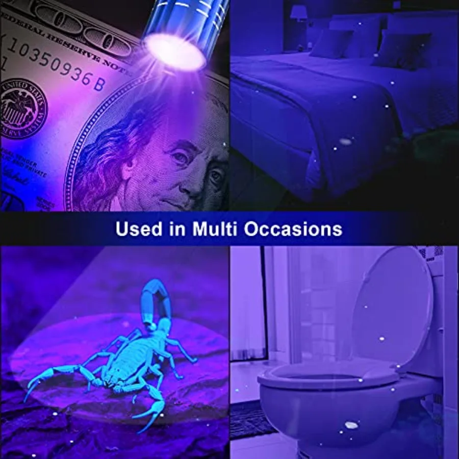 40 Pack UV Flashlight Black Light Mini UV Handheld Blacklight Flashlights with Lanyard Assorted Colors Detector for Pet Urine a