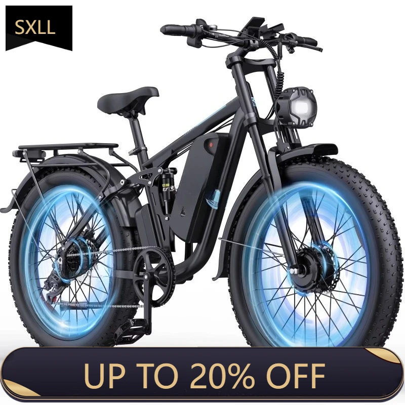 SXLL E26Pro 48V 23Ah Dual Motor Electric Mountain Bike Lithium Battery Wide Tire Electric Bike Adult Electric Bike