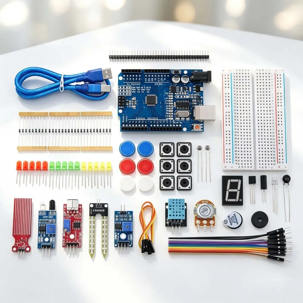 For Arduino Projects STEM Learning Kit Blue R3 Programming Components Kit 5V Operating Voltage 14 Digital I O Pins
