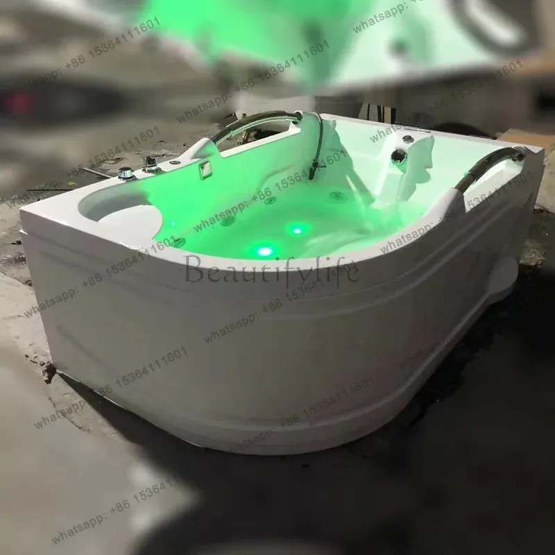 Built-in bathtub, jacuzzi, bathtub, constant temperature lamp, bubble bathtub can be added with skirt light luxury