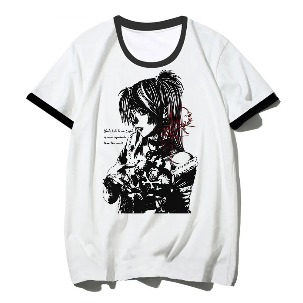 Death Note top tees women goth baddie harajuku anime 2000s t shirt Psychedelic emo japan streetwear
