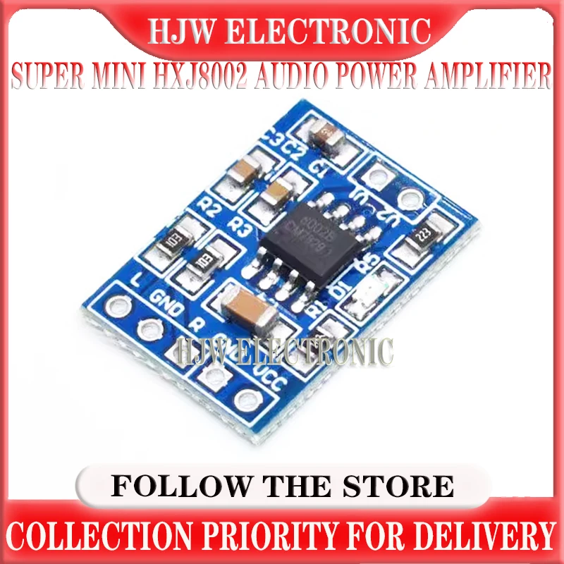 1pcs/lot Super Mini HXJ8002 Audio Power Amplifier Board Mono Channel Voice low noise Amplifiers Module 2.0-5.5V Replace PAM8403