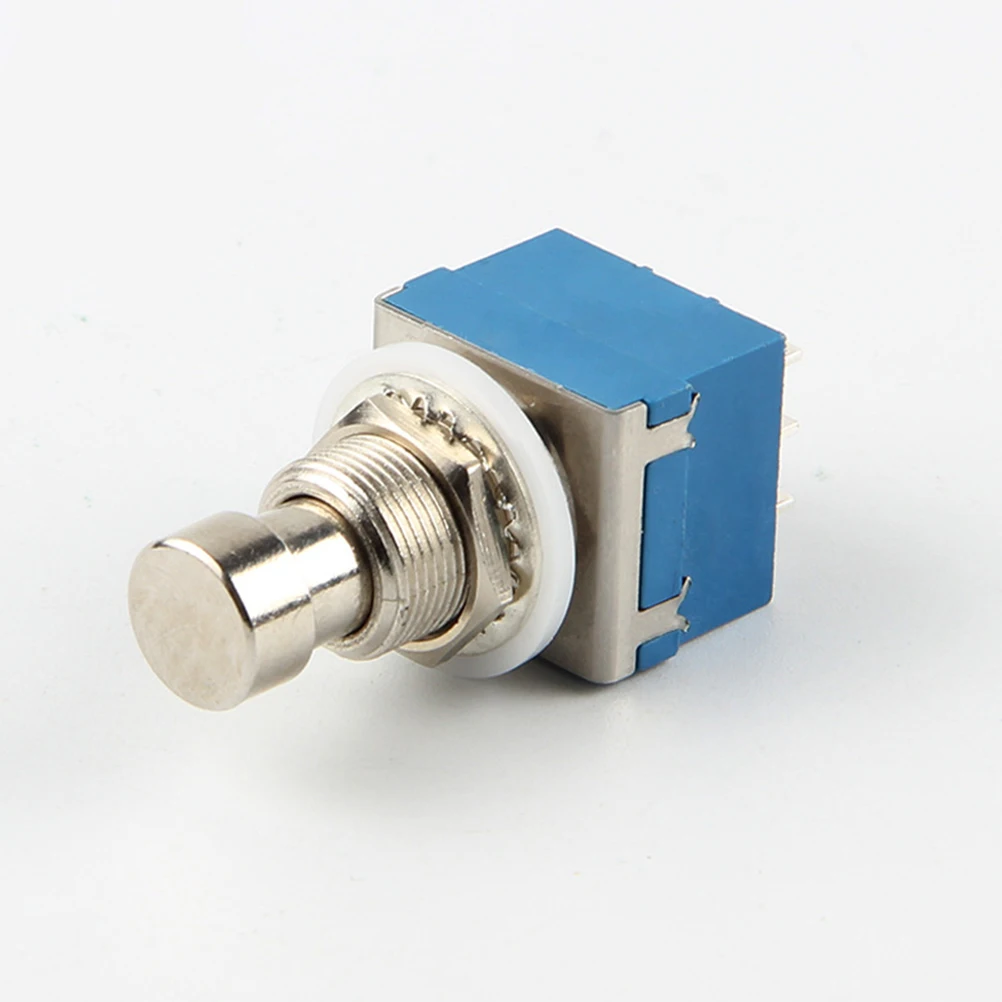 

9-Pin 3Pdt Metal Guitar Effects Pedal Foot Switch True Bypass Rewiring Vintage Box Blue Unbuffered Tone Preserving Led