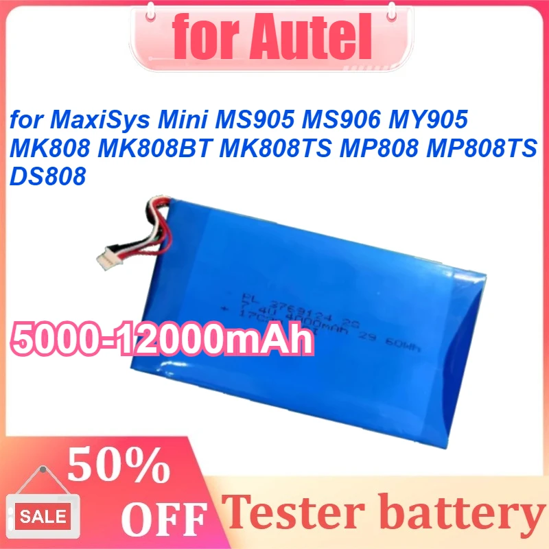 

For Autel MaxiSys Mini MS905 MS906 MY905 MK808 MK808BT MK808TS MP808 MP808TS DS808 Automobile Diagnostic Instrument Battery