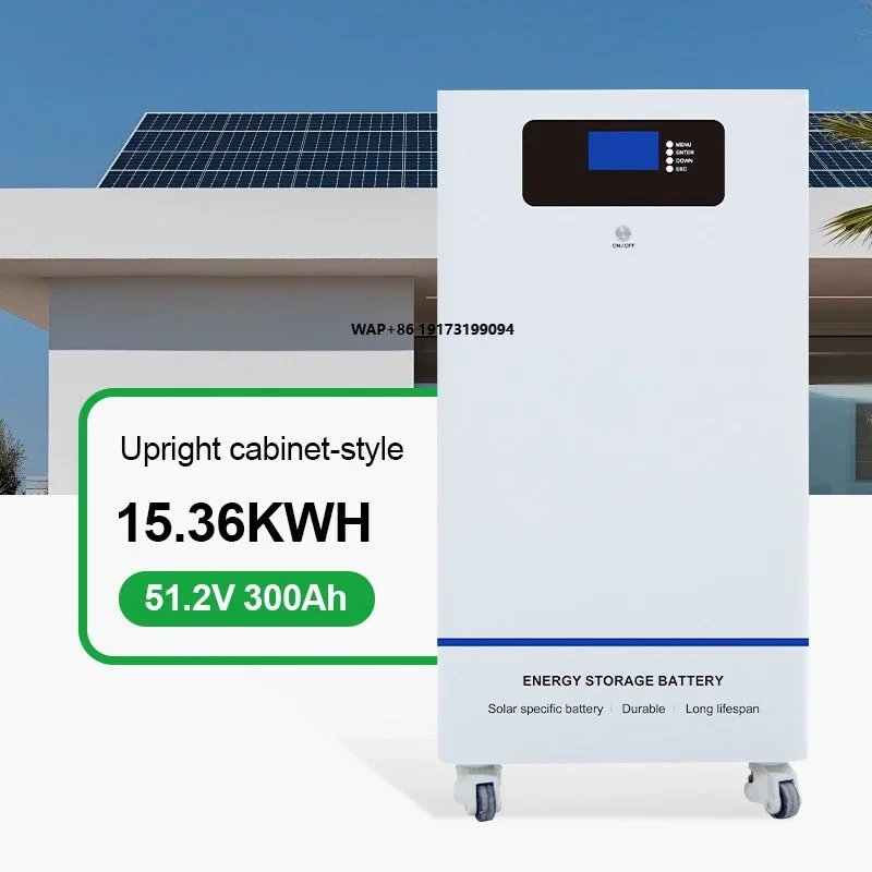 Residential Solar Energy Storage System 51.2V LiFePO4 Battery 30kWh (Compact Design) with Smart BMS