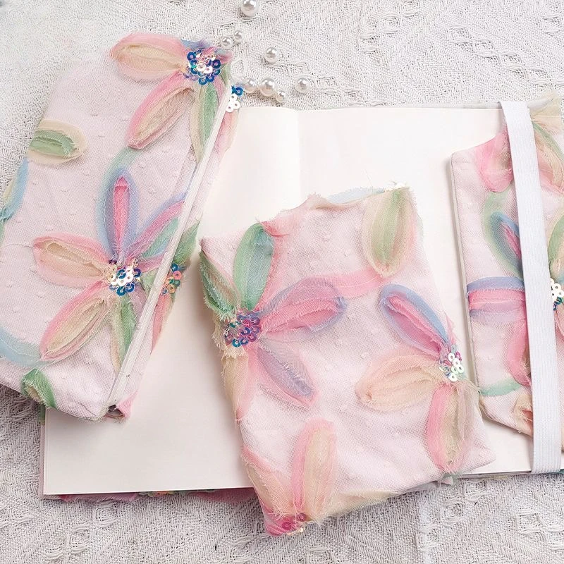 【Frosted flower】Original Handmade A5A6 Notebook Covers Protector Book Sleeve Crafted Fabric Products Diary Cover，in Stock