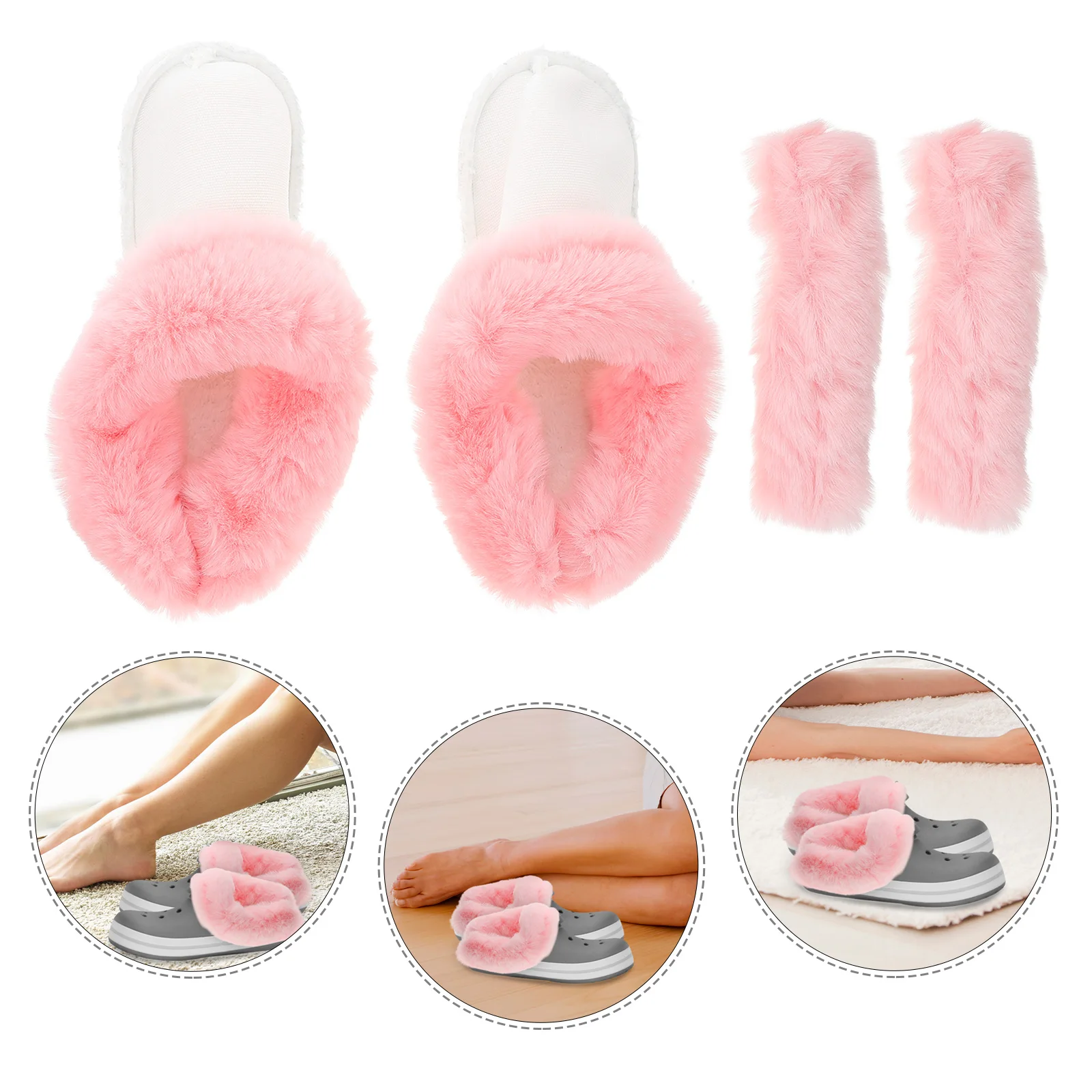 

Artificial Long Clog Shoe Liner Baby Insoles Hole Inserts for Slippers Women
