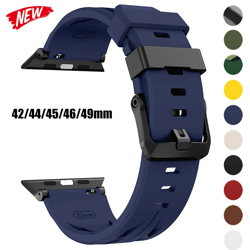 Silikon-Sportarmband für Iwatch Serie 11 10 9 8 7 6Se Atmungsaktives Stilvolles Band für Apple Watch Ultra 3 2 1 49 46 45mm 44 42mm