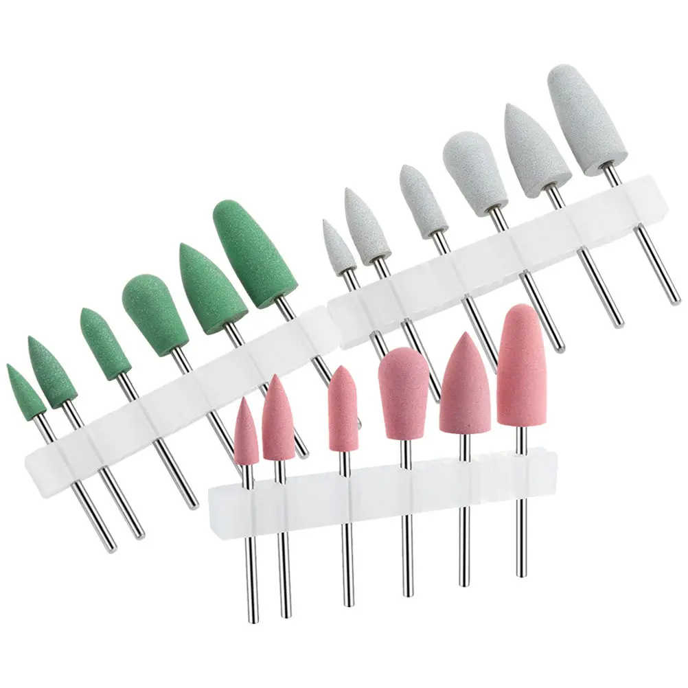 

18Pcs Silicone Nail Drill Bits for Manicure Cuticle Removal Nail Gel Polish Grinding Acrylic Nails Home Salon Use Light Weight