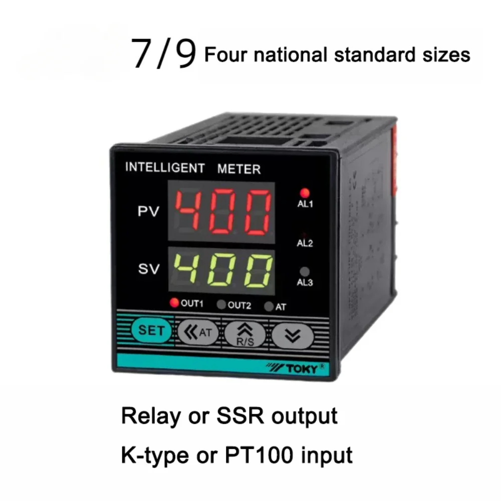 TOKY Contrôleur de Température AI108 Numérique Intelligent PID Industriel Compteur AI108-7-RB10-R AI108-7-SB10-R AI108-7-SB10-T