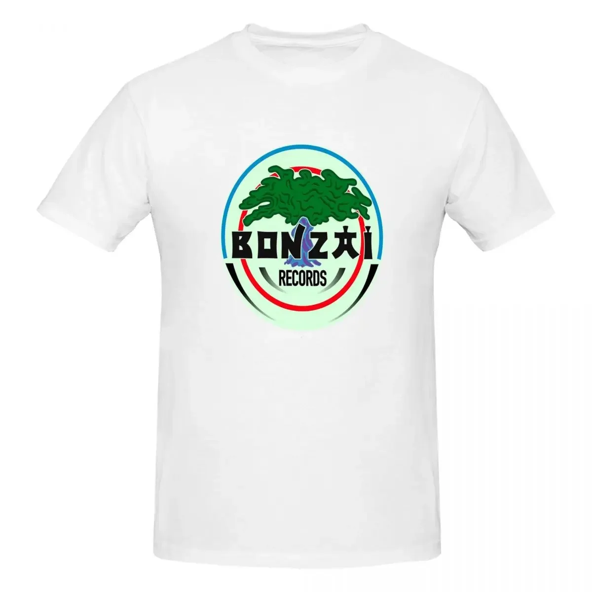 Bonzai Records 100% Cotton T-shirt Unisex Classic T Shirts Men crew Neck Short Sleeve S-6XL