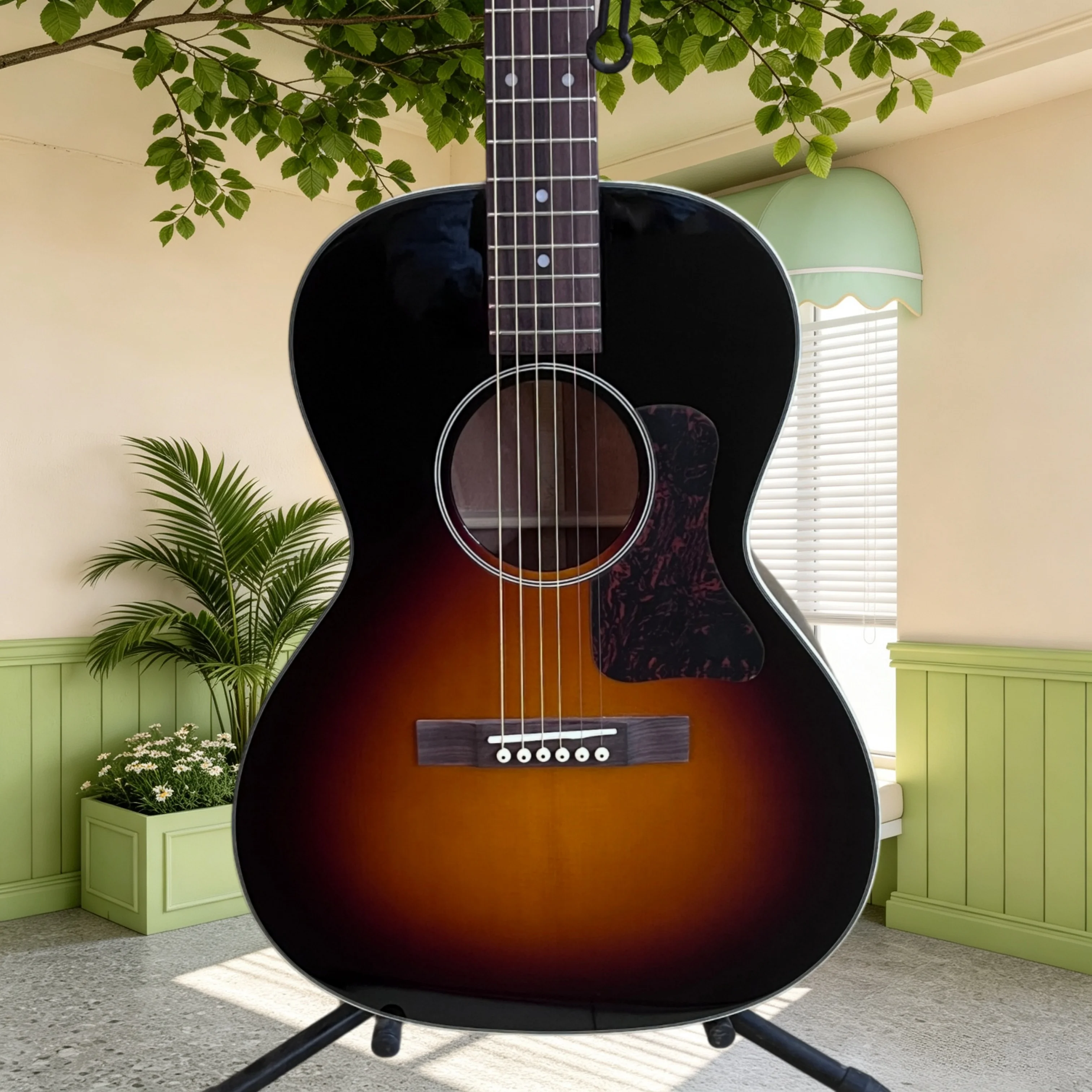 L00VS Acoustic Guitar Spruce Top Rosewood Back Sides Tortoise Pickguard Sunburst Gloss Musician Fingerstyle Singing Performance