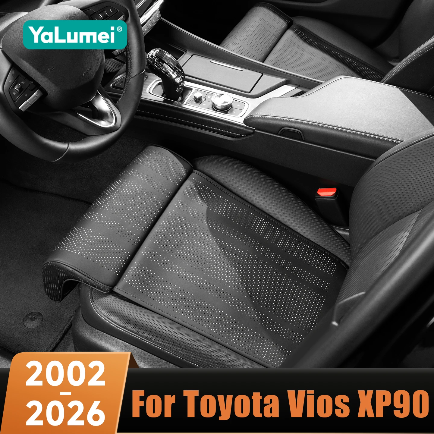For Toyota Vios XP90 2002-2020 2021 2022 2023 2024 2025 2026 Car Seat Extender Leg Rest Cushion Leather Universal Accessories