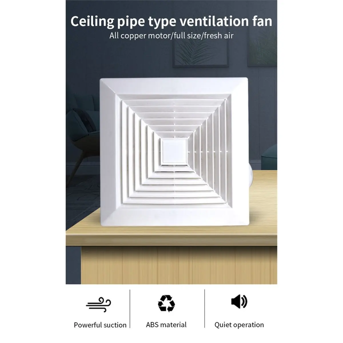 [ABJZ] Bathroom Exhaust Fan Cover with Springs Replacement Parts for Square Ceiling or Wall-Mount Exhaust Fan, Exhaust Fan
