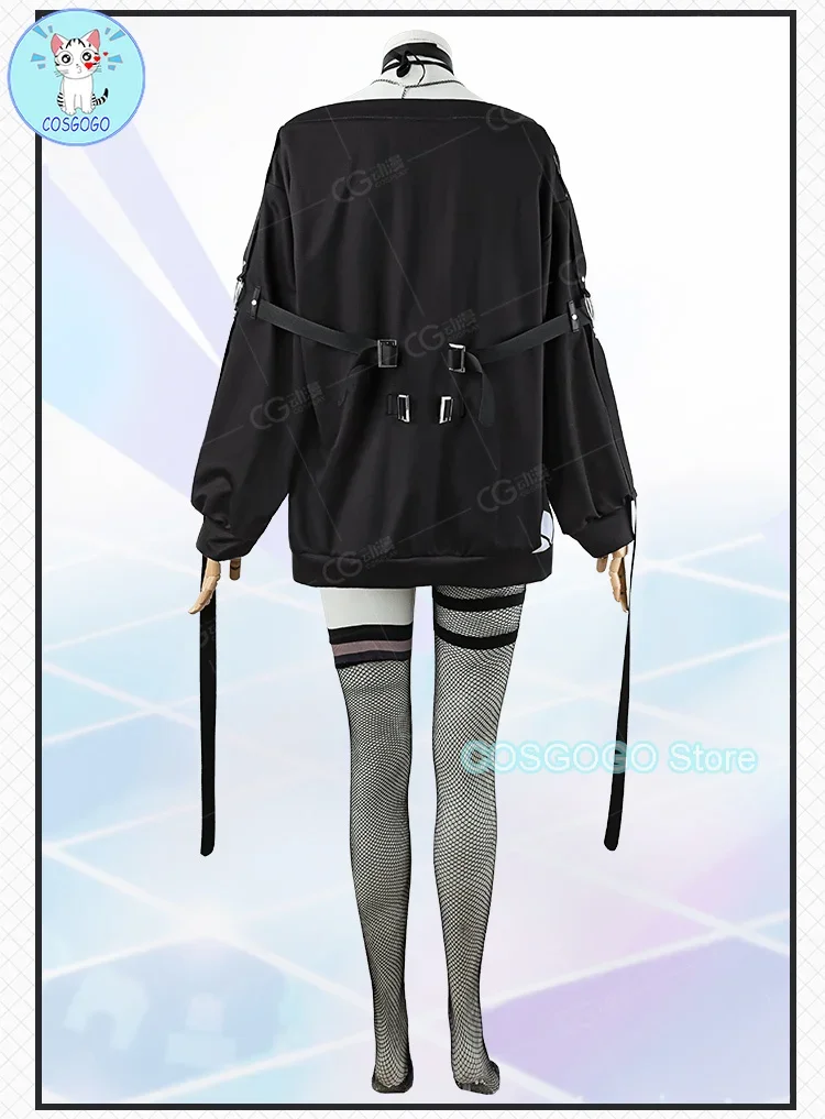 COSGOGO-Costume de Cosplay Vtuber Nijisanji ata ka Melatika Personnalisé, Tenues d'Halloween, Nouvel Uniforme Imbibé pour Femme