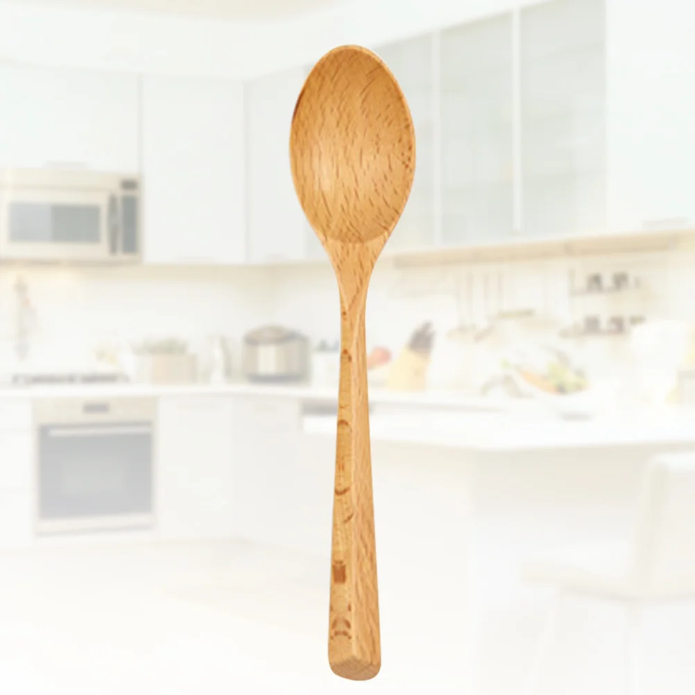 

Beech Wood Spoon Smooth Handle Soup Scoop For Porridge Rice Hot Pot Japanese Chinese Food Serving Tool Kitchen Barware