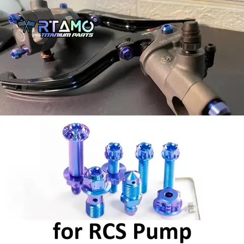 Brembo RCS 펌프용 RTAMO 티타늄 합금 볼트 밴조 M6 M10 마스터 실린더 세트