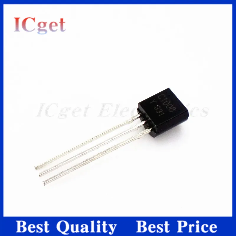 50PCS 2SC1008 TO92 C1008 TO-92 2SC1008-Y 0.8A 30V TRANSISTOR NPN