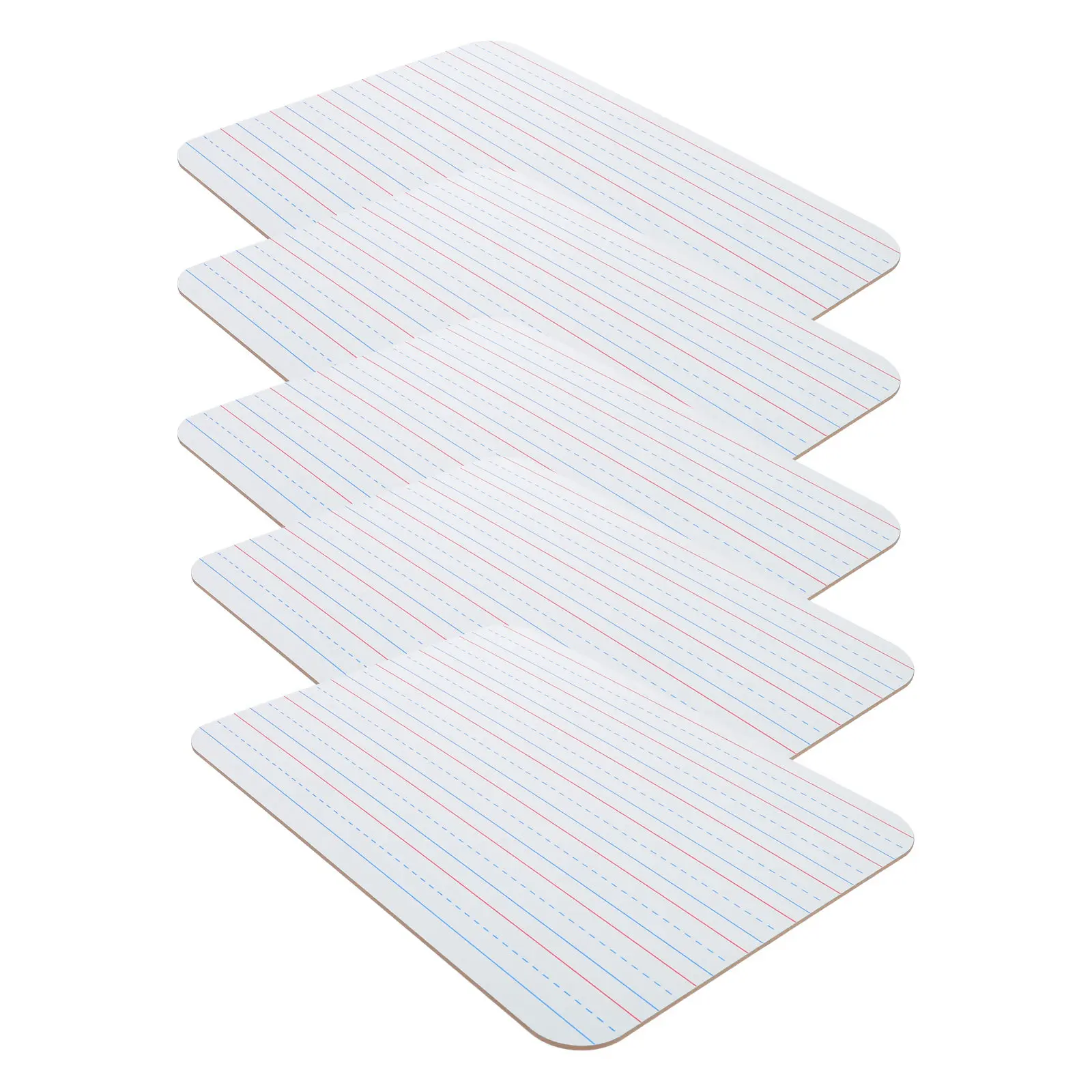 5Pcs 9x12in Handheld Lined Whiteboard Double Sided Erasable Dry Erase Board for Number Line Writing English Alphabet Practice