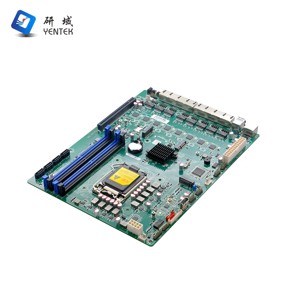 Placa base Industrial 1151 I3 I5 I7 I9 6 9th Gen 4 DDR4 8 I210AT LAN Gigabit Ethernet Placa base de servidor Firewall