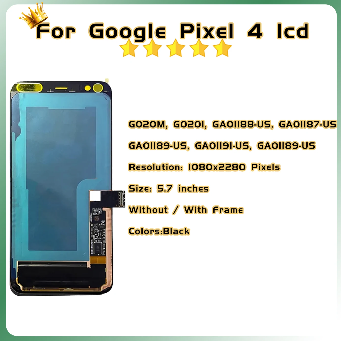 AMOLED AAA Quality LCD For Google Pixel 4 G020M LCD Screen Display Touch Panel For Google Pixel 4 XL 4XL G020P Digitizer Screen