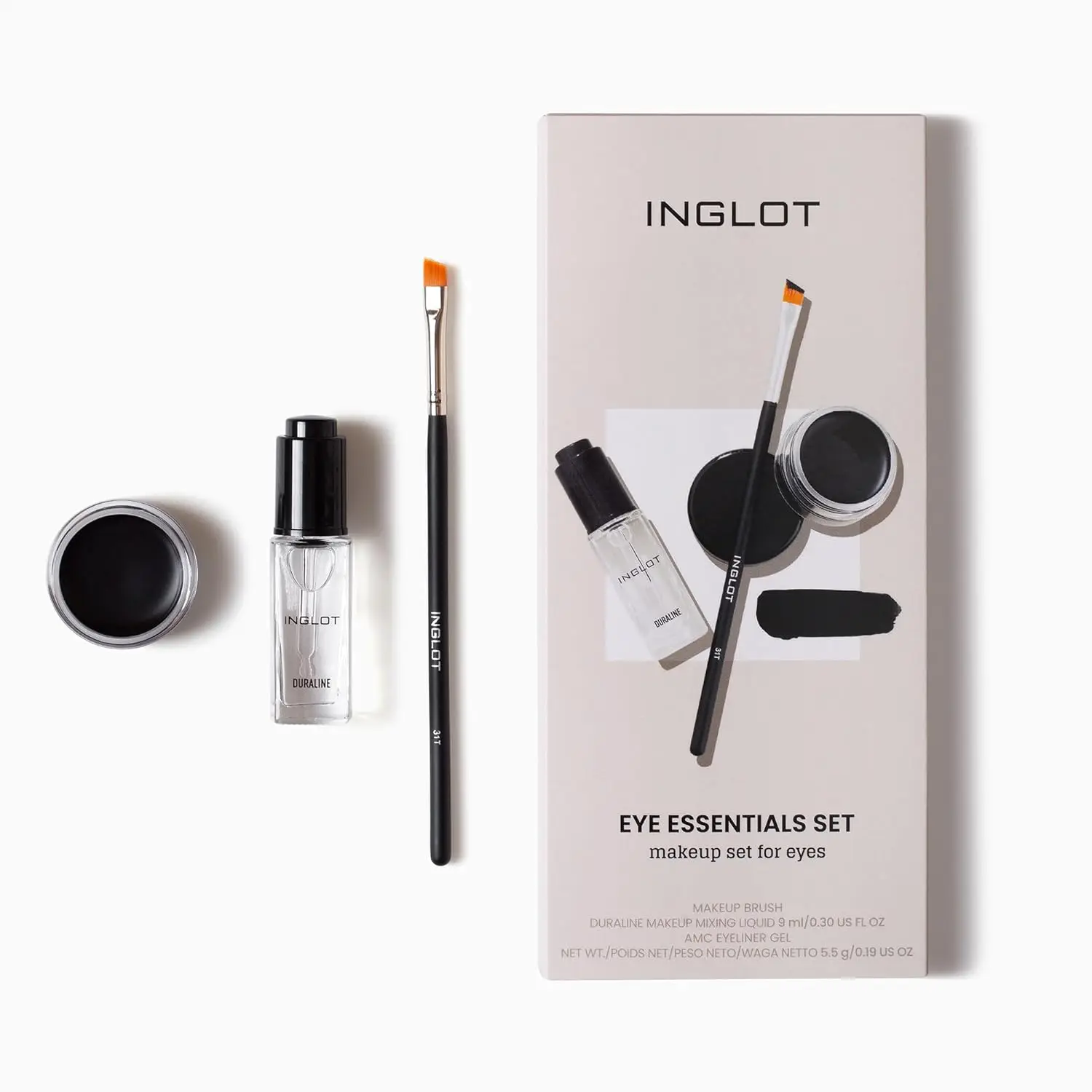 Professionelles Augen-Make-up-Set mit wasserfestem Eyeliner-Gel und Pinsel für langanhaltende Aussehen