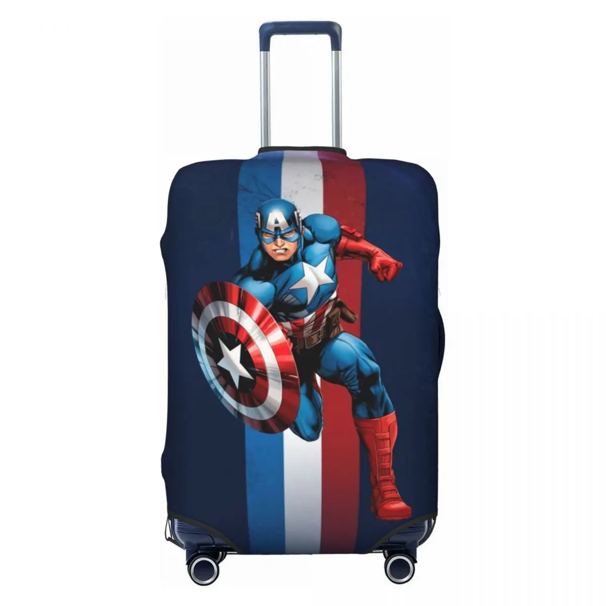 Custom Captain America Suitcase Cover Dust Proof Luggage Protective Covers for 18-32 inch