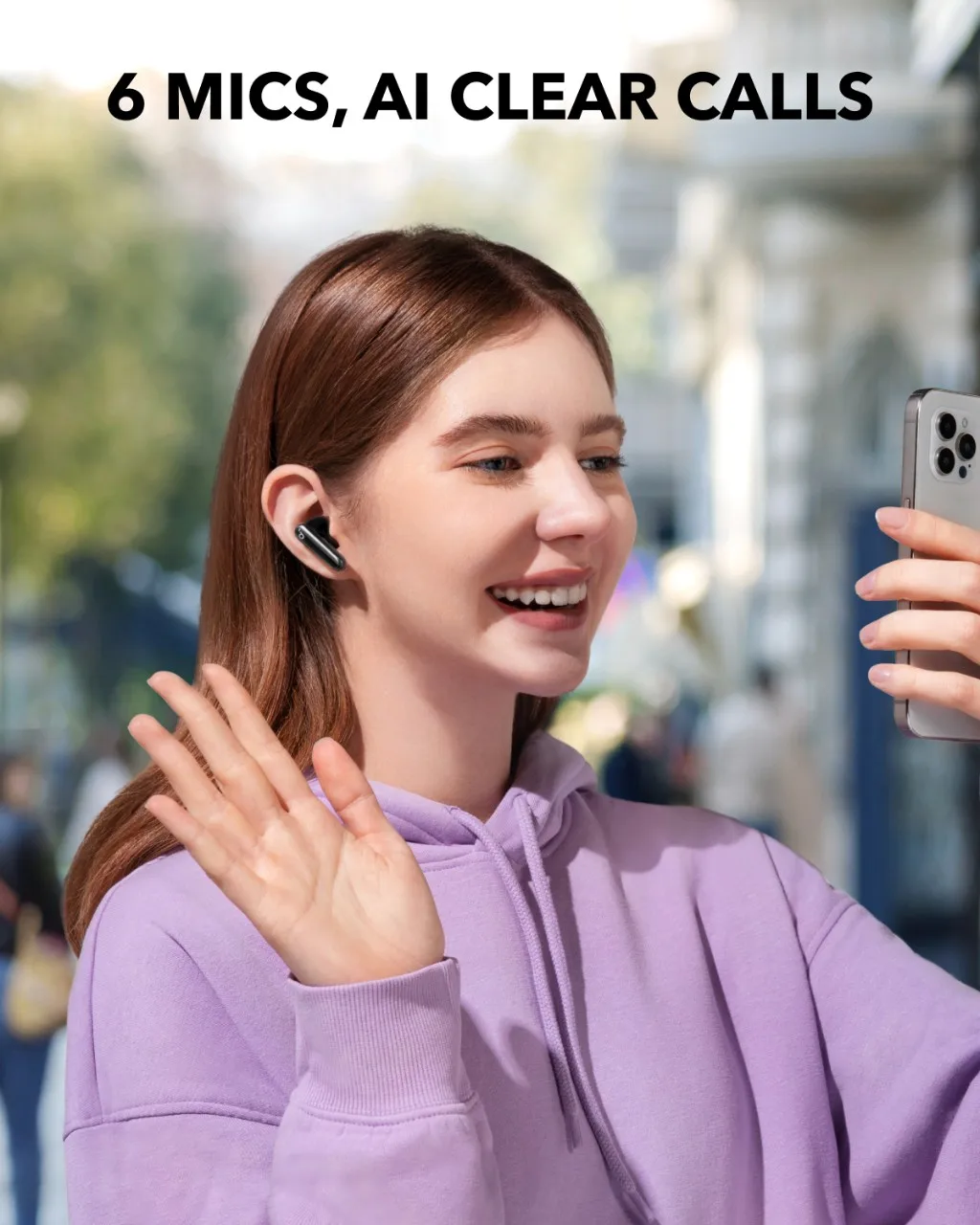 (مخزون الاتحاد الأوروبي) Soundcore P40i من Anker، سماعات أذن لاسلكية مزودة بتقنية ANC، وقت تشغيل 60 ساعة، علبة شحن 2 في 1، IPX5، Bluetoot