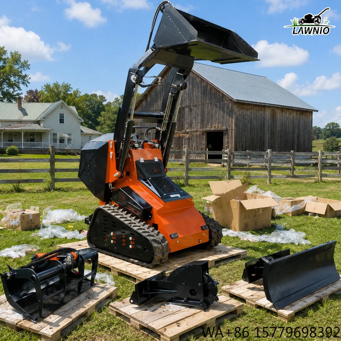 Color Customization Skid Steer Loader  Optional Twin-Cylinder Engine Flexible Operation for Landscaping Mini Loader