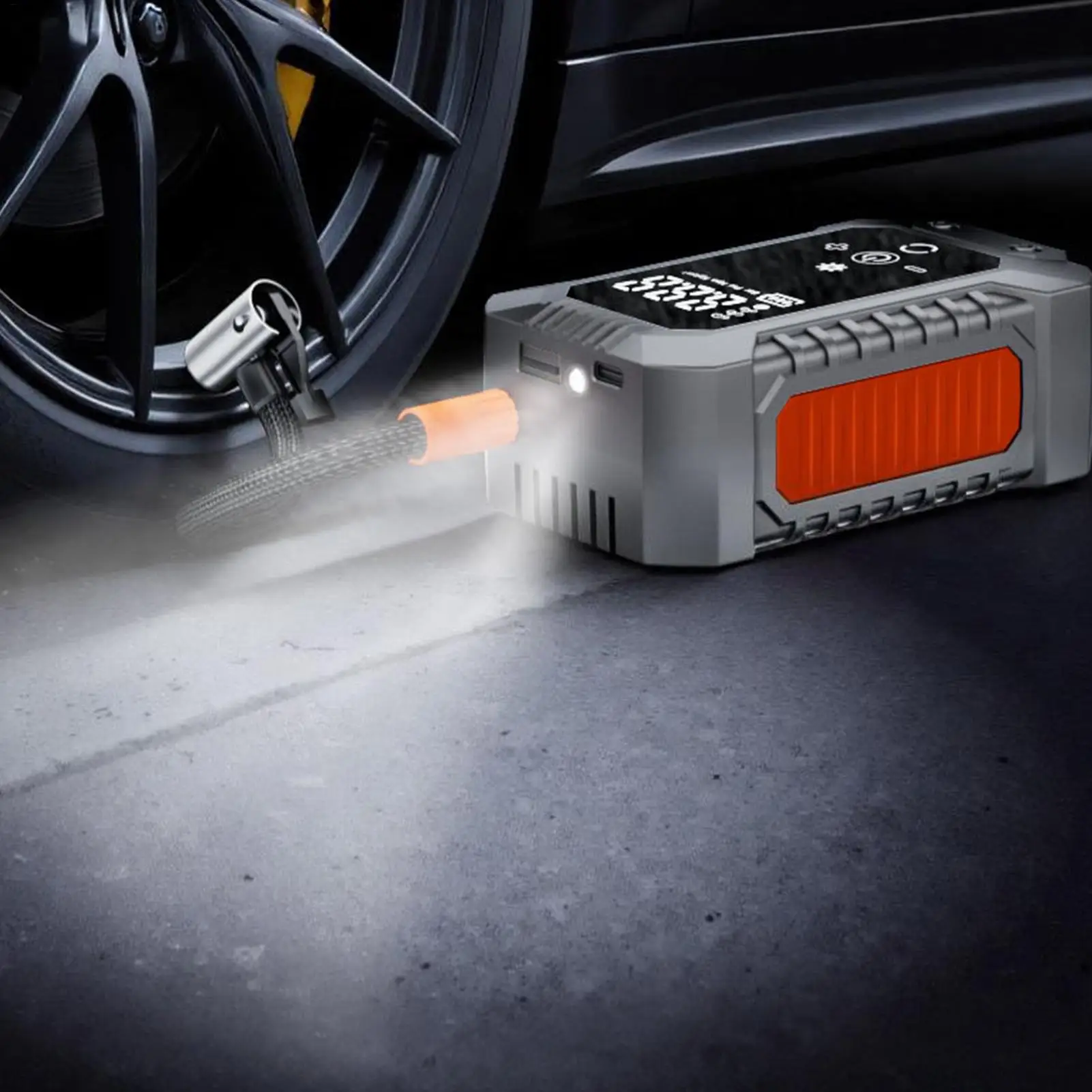 

Car Air Pump Cordless Rechargeable Auto Shut Off Car Tire Air Pump Portable Inflator For Bike Sedan SUV Balls Inflatable Toys