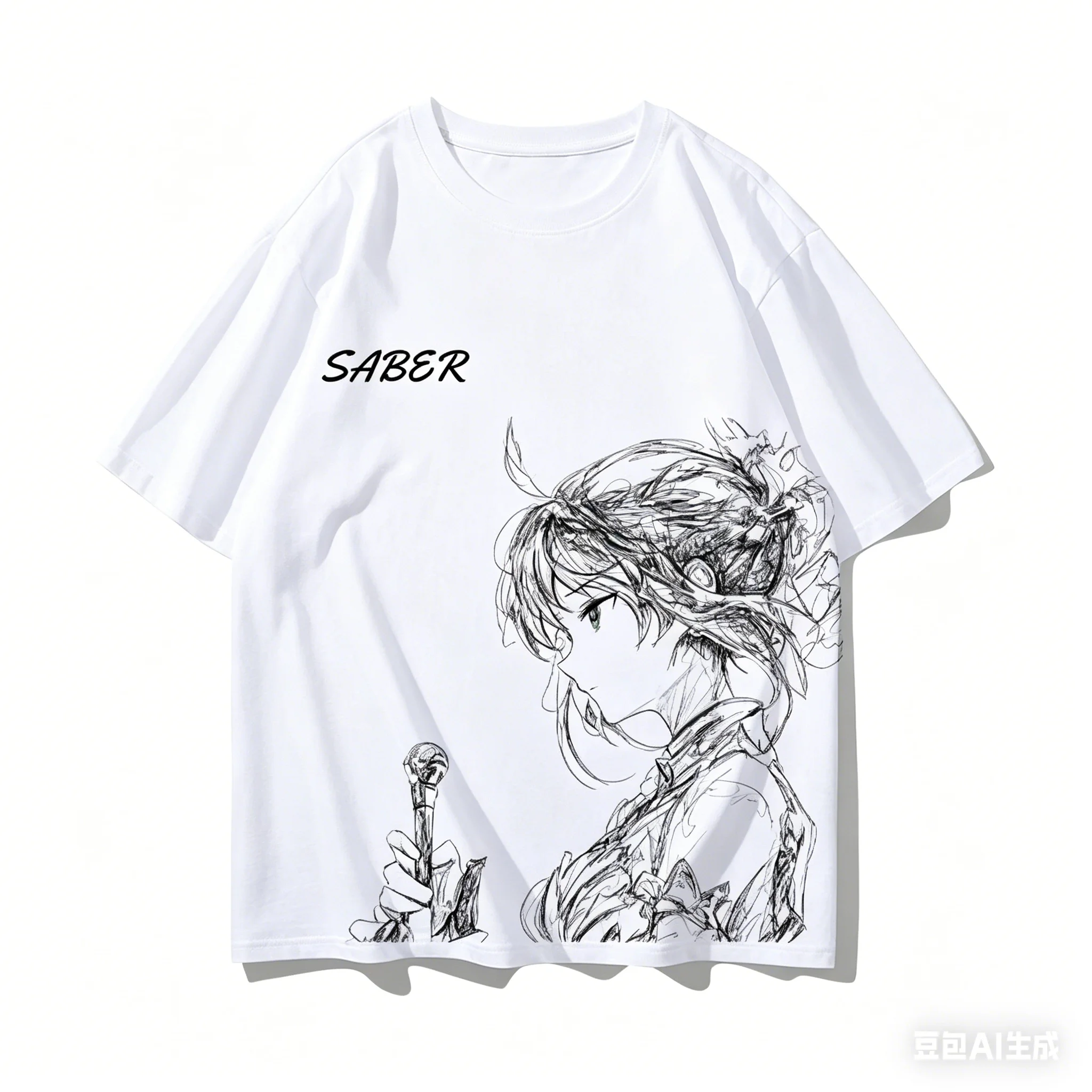 camiseta-oversized-anime-fate-stay-night-verao-2026-estampa-de-esboco-de-saber-artoria-pendragon-camiseta-casual-streetwear-para-homens-e-mulheres