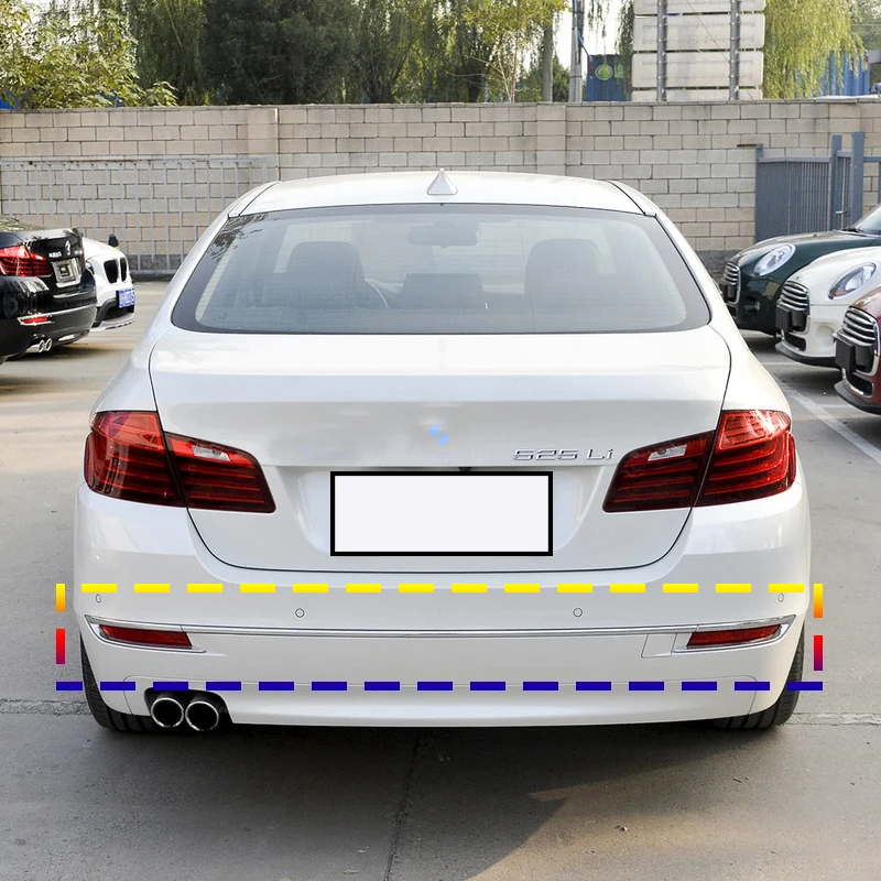 مناسبة لسيارات BMW 5 Series F18 المصد الخلفي 520 المصد الخلفي 525 شريط لامع 530Li قطاع الكسوة 535 شريط الطلاء الكهربائي 525 528