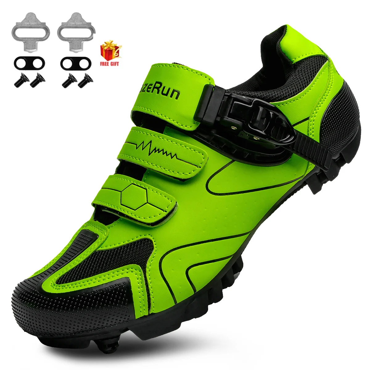 New Men\'s Cycling Shoes, Convenient Double Rotating Buckle Woman Shoes, Road Cycling Shoes, Outdoor Sports And Leisure Shoes