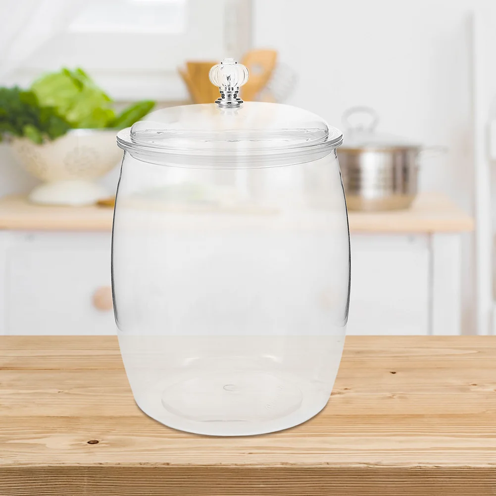 

Plastic Food Storage Tank Candy Display Containers with Cover Cookie Jars Lids Airtight Canisters for Kitchen Counter