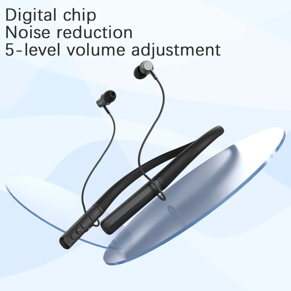 Neck strap hearing Wireless Bluetooth Ear Machine Noise Canceling Headphones For The Elderly Rechargeable Hearing Aid amplifier