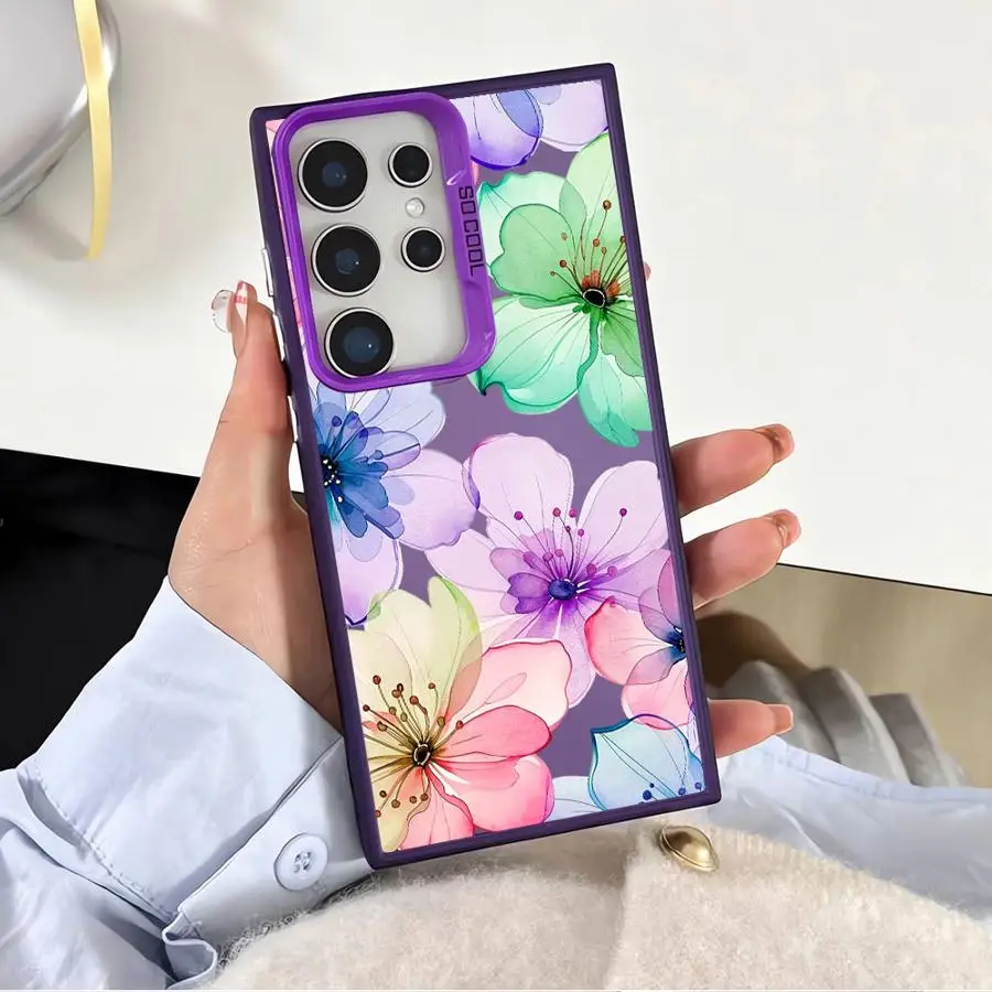 Watercolor Floral Lily Phone Cover Case for Samsung Galaxy S26 S24 FE S21 S25 S23 S20 FE Note 20 Ultra S22 Ultra S25Edge