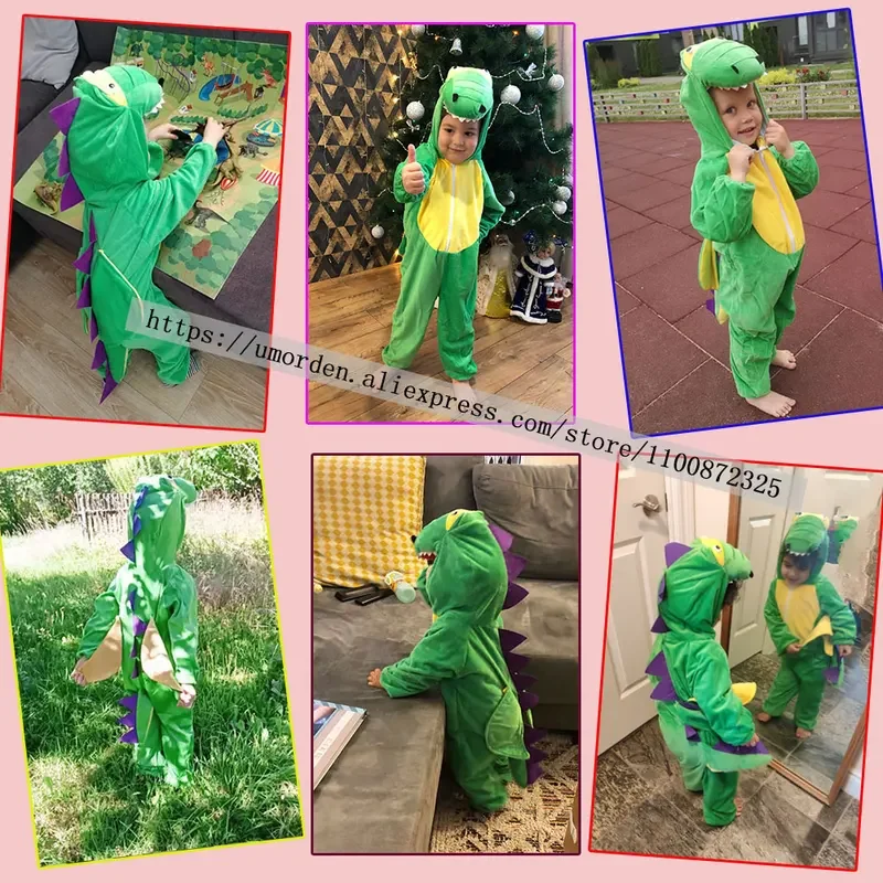 Umorden ragazze ragazzi dinosauro drago Costume tuta bambini bambino Purim Halloween compleanno carnevale Fantasia animali costumi a tema